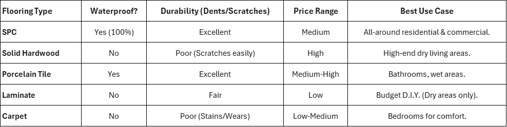SPC flooring comparison